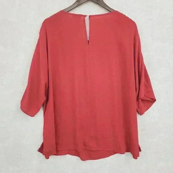 Vince Camuto Women's Chiffon Blouse‎ 2XRuffle slit Sleeve 3518C - Picture 2 of 7